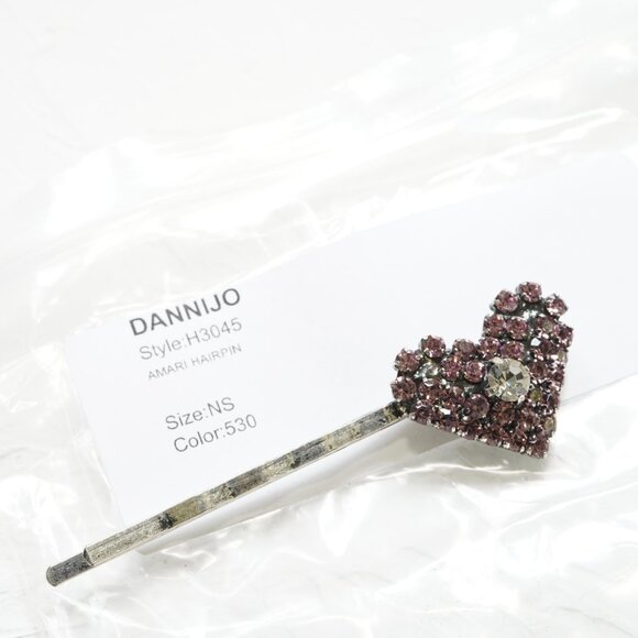 DANNIJO Amari Crystal Heart Bobby Pin main image 5